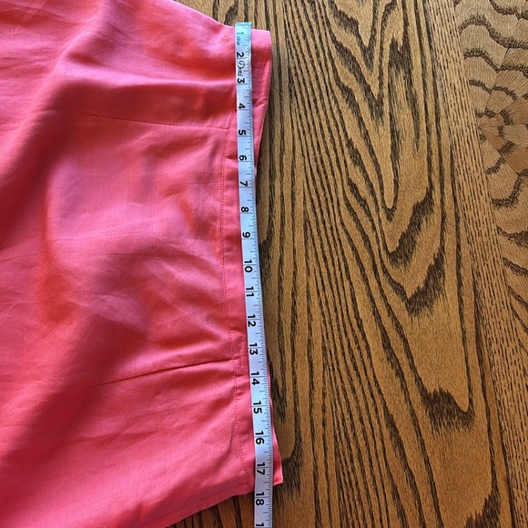 Long modest Caran New York coral skirt with design at bottom. - Picture 6 of 9